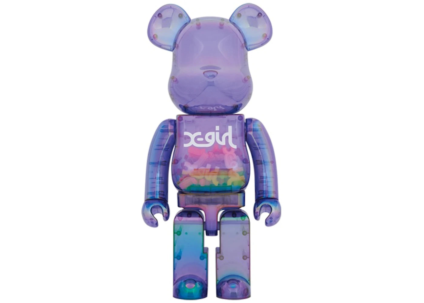 Bearbrick X-girl 1000% Clear Purple