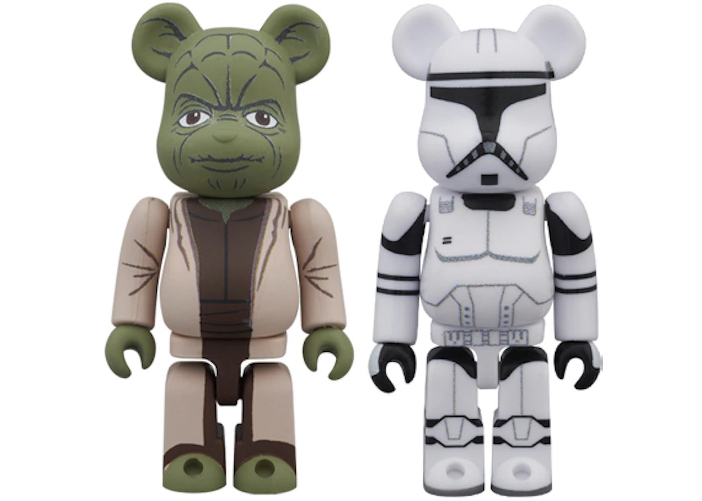 Bearbrick Yoda (EP2) & Clone Trooper (EP2) 2 Pack 100% Multi