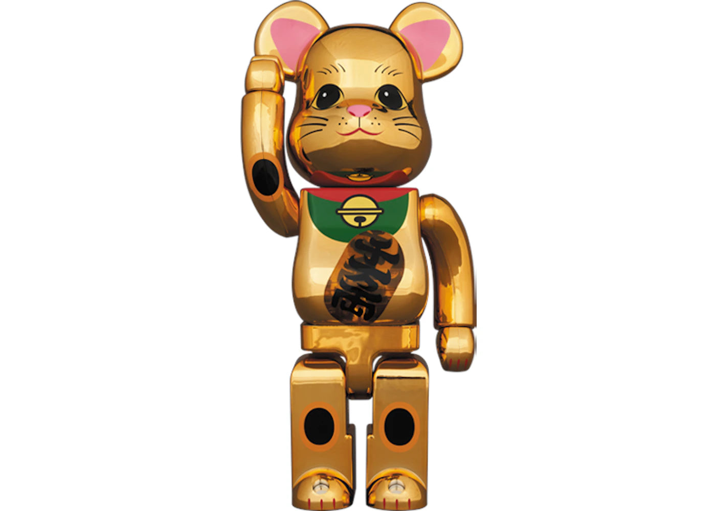 Bearbrick beckoning cat gold-plated emission 400%