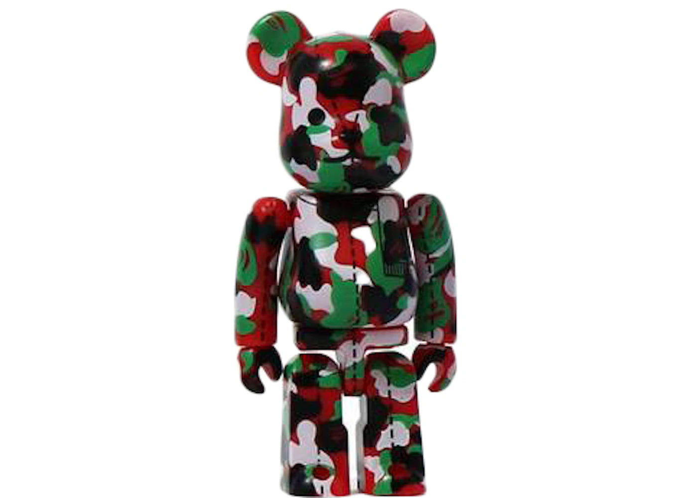 Bearbrick x A Bathing Ape 28th Anniversary Camo #2 100% Green/Red/Black