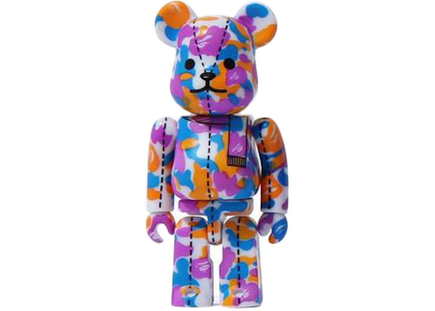 Bearbrick x A Bathing Ape 28th Anniversary Camo #2 100% Purple/Blue/Orange