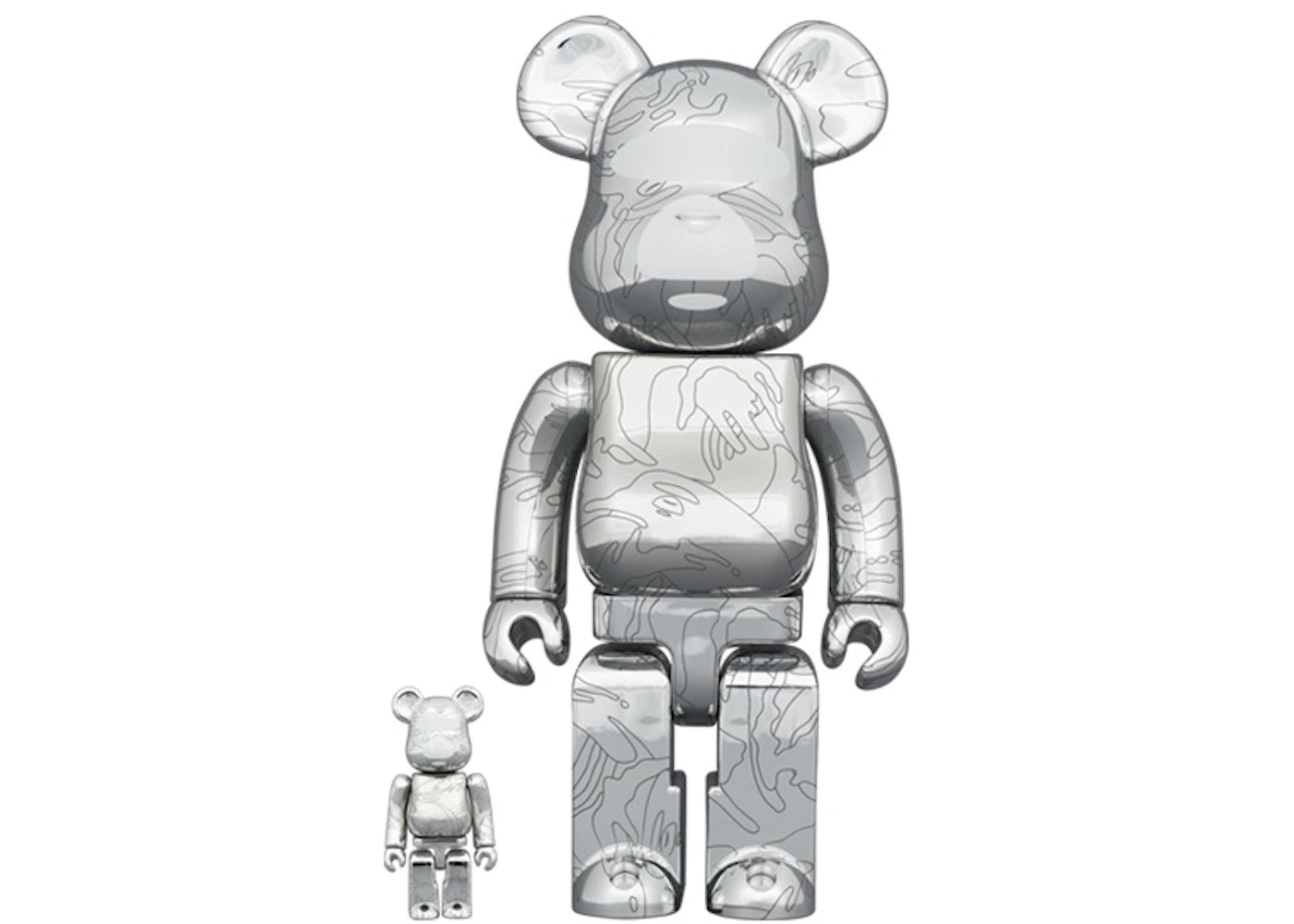 Bearbrick x AAPE by A Bathing Ape 10th Anniversary 100% & 400% Set