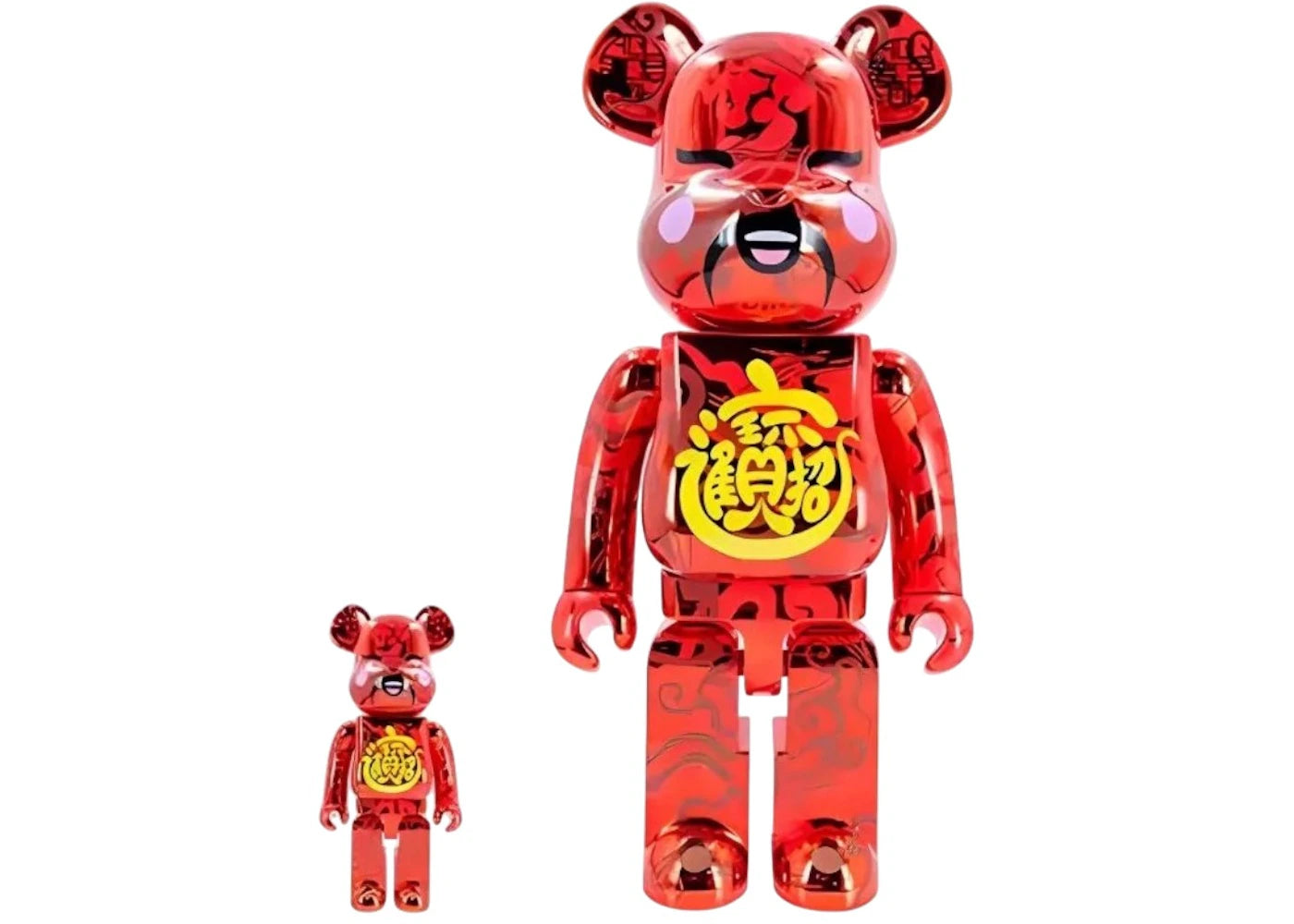 Bearbrick x ACU x Jahan Loh "God of Fortune" Red Edition 2021 100% & 400% Set