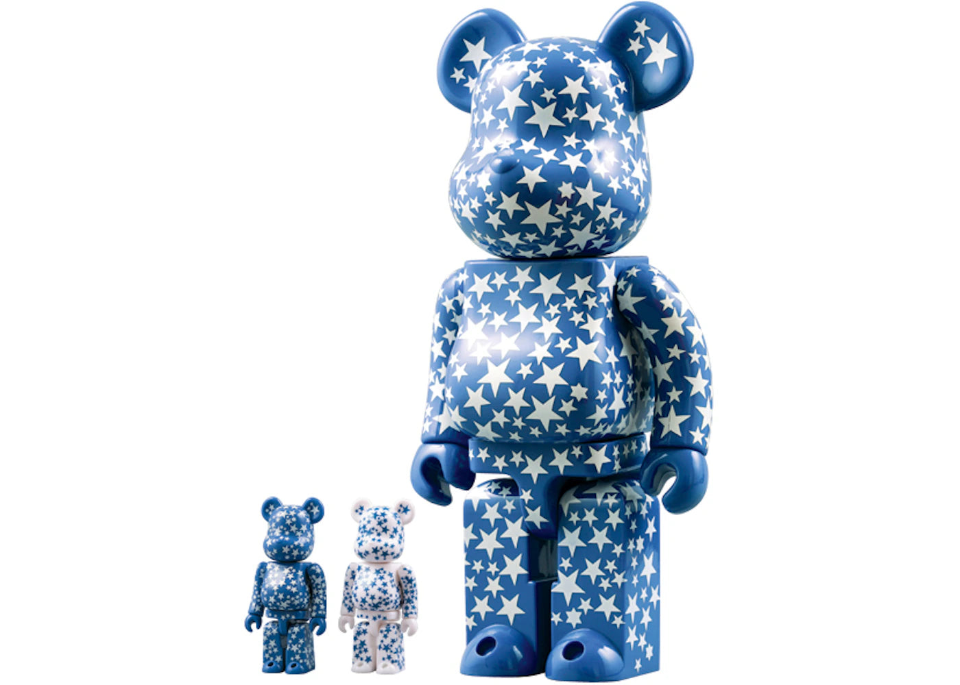 Bearbrick x Alexander Girard AG Stars 100% & 400% Set Blue & White