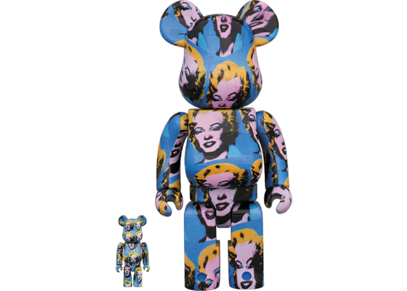 Bearbrick x Andy Warhol x Marily Monroe 100% & 400% Set