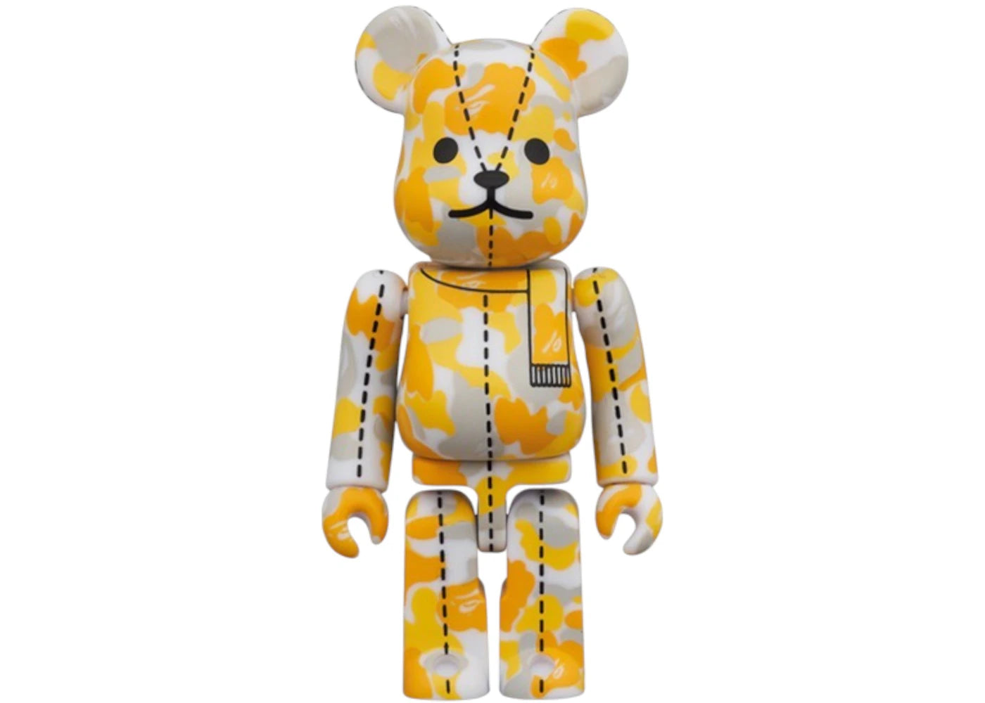 Bearbrick x BAPE 28th Anniversary Camo #2 Grey Yellow 100%