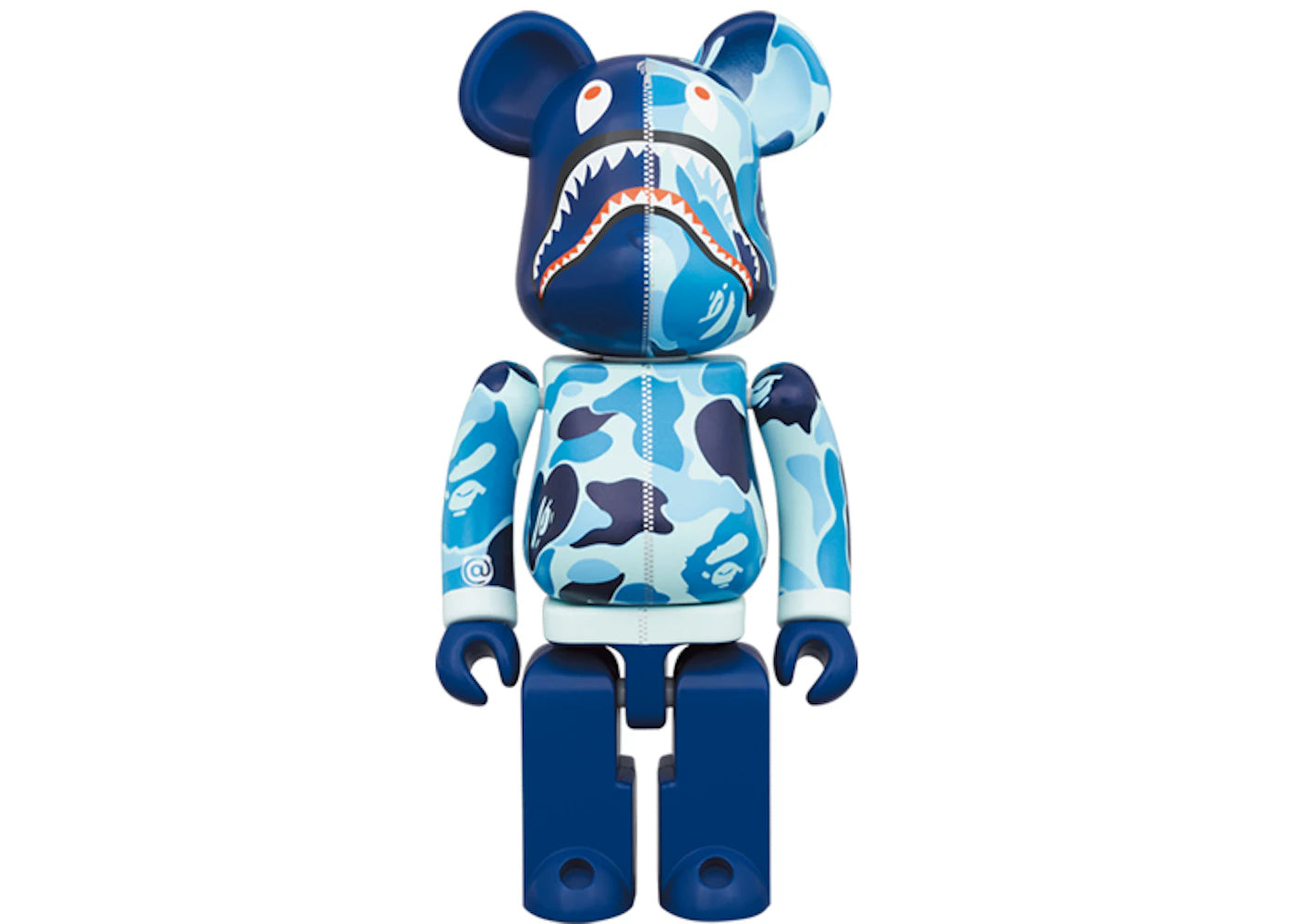 Bearbrick x BAPE ABC Camo Shark Chogokin 200% Blue