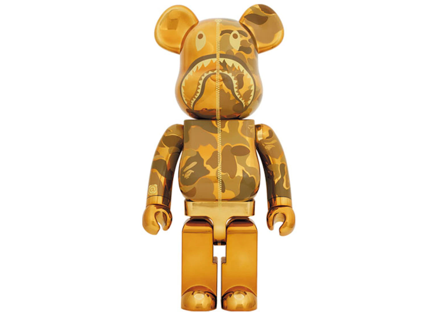 Bearbrick x BAPE Camo Shark 1000% Gold