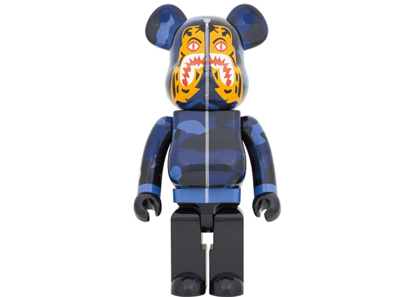 Bearbrick x BAPE Camo Tiger 1000% Blue