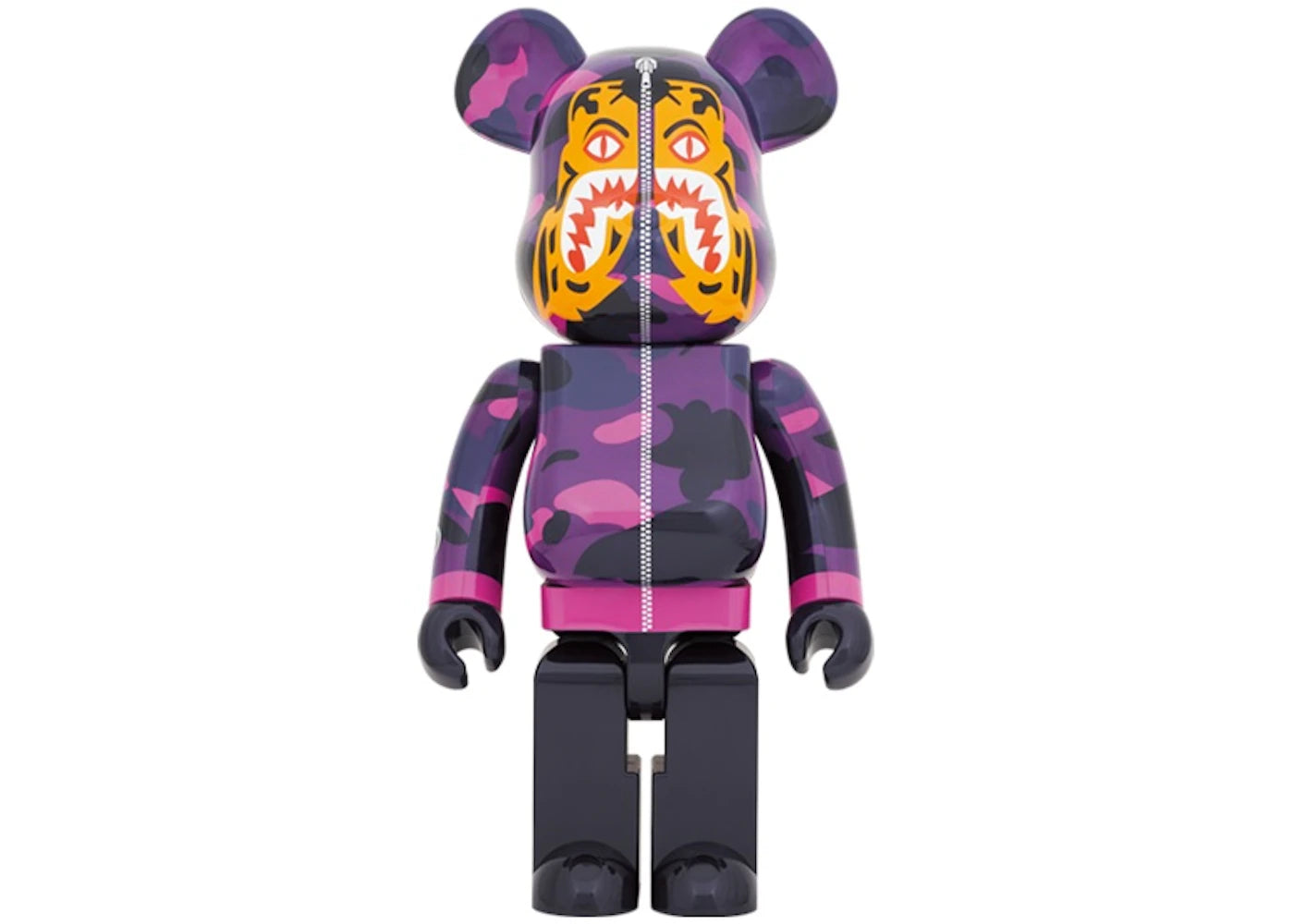 Bearbrick x BAPE Camo Tiger 1000% Purple