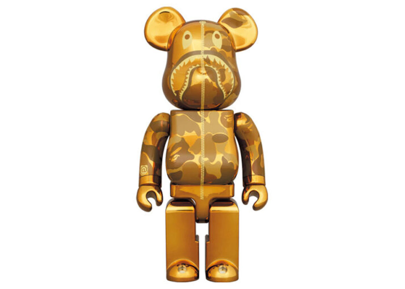 Bearbrick x BAPE Chogokin Superalloy Camo Shark 200% Gold