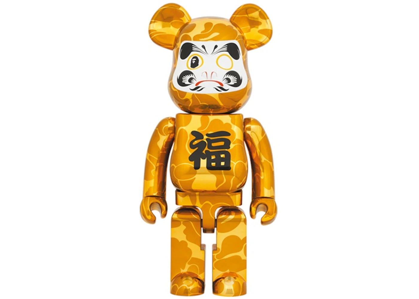 Bearbrick x BAPE Daruma 1000% Gold Plated