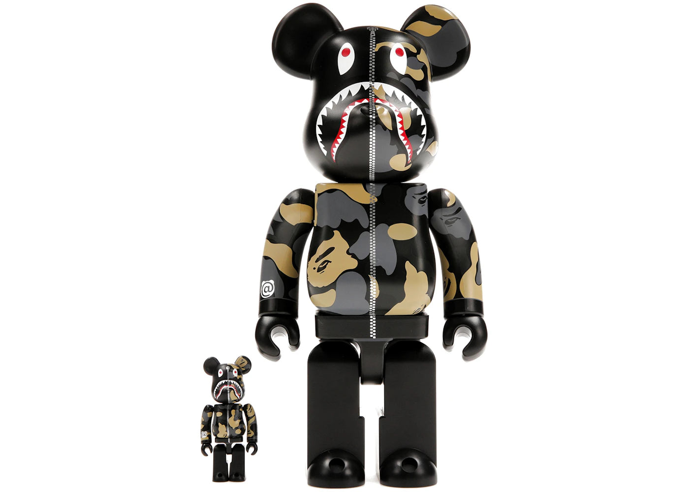 Bearbrick x BAPE Madison Avenue Exclusive Shark Camo 100% & 400% Set