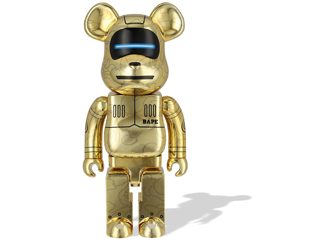 Bearbrick x BAPE x Hajime Sorayama Baby Milo 1000% Gold