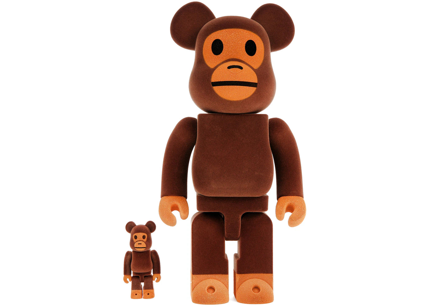 Bearbrick x Bape Baby Milo Flocky Ver. 100% & 400% Set