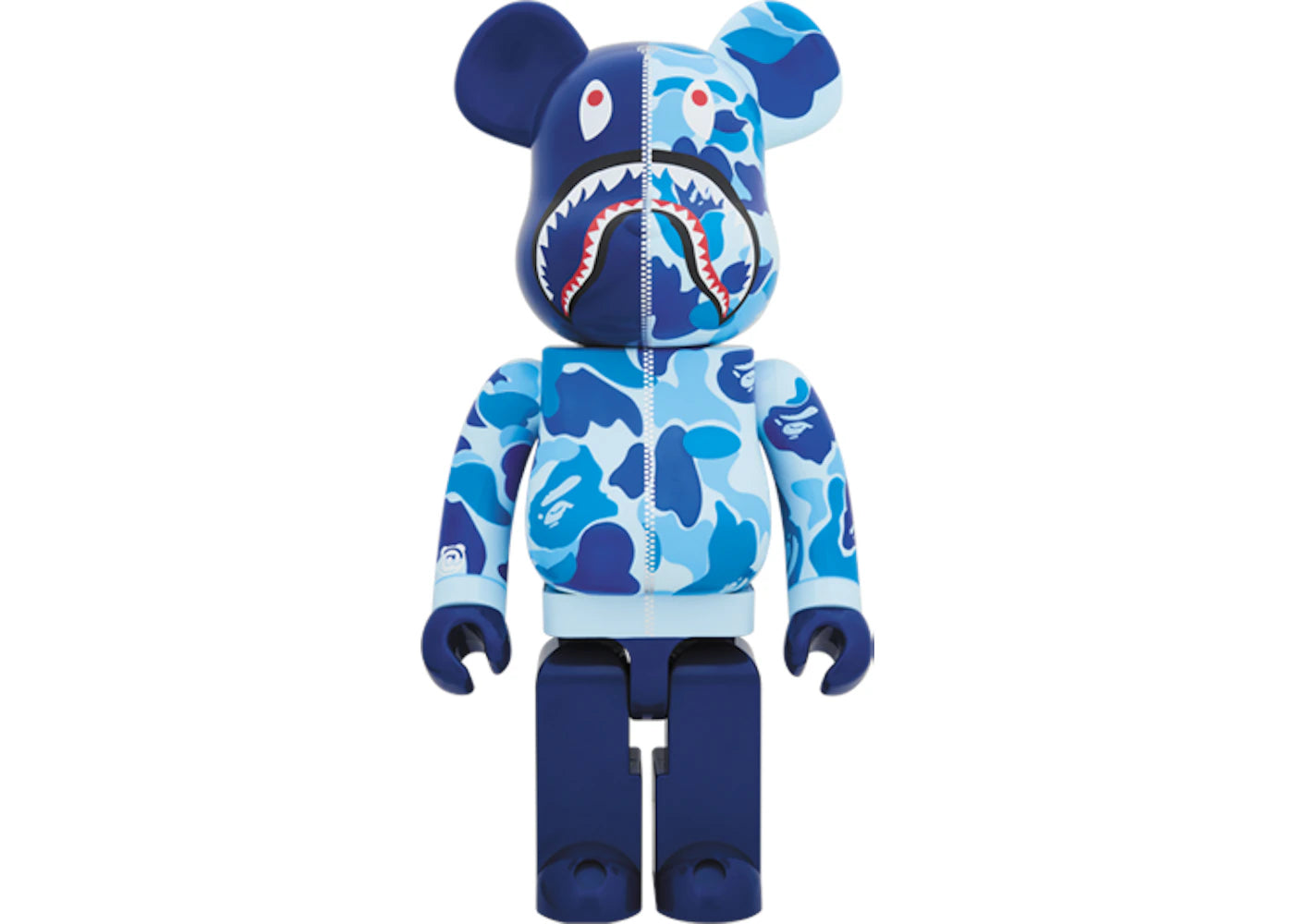 Bearbrick x Bape Camo Shark 2018 Version 1000% Blue