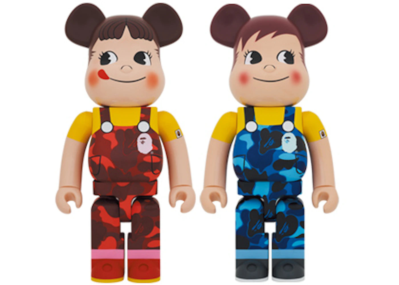 Bearbrick x Bape Peko-chan & Poko-chan 1000% Set