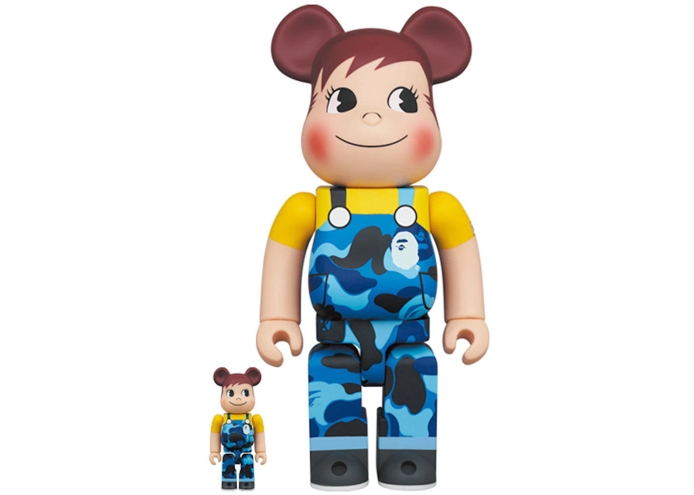 Bearbrick x Bape Poko-chan 100% & 400% Set Blue