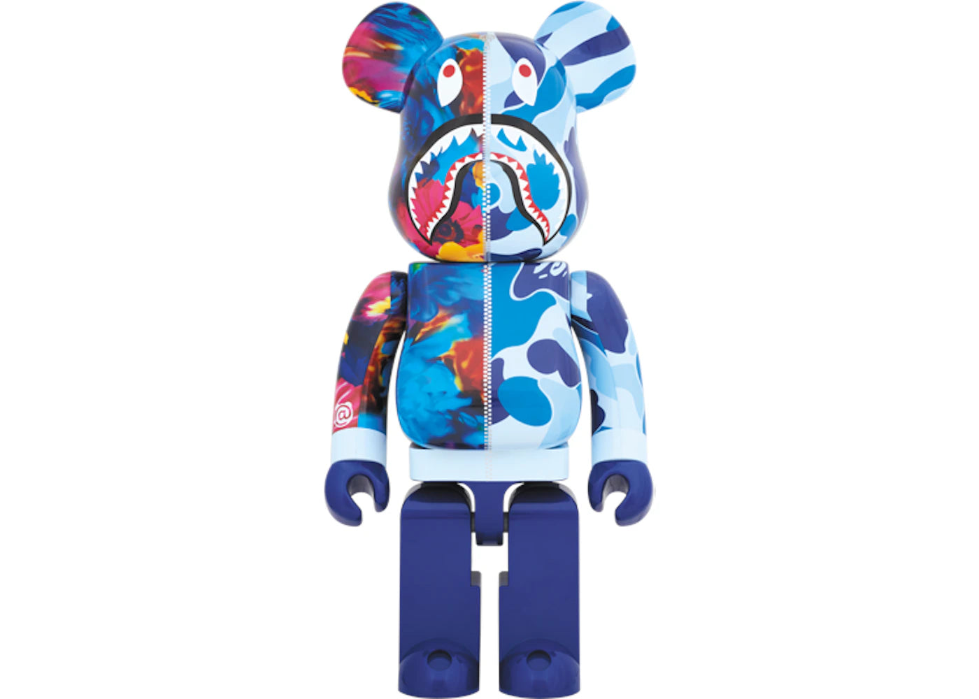 Bearbrick x Bape x Mika Ninagawa Shark 1000% Blue