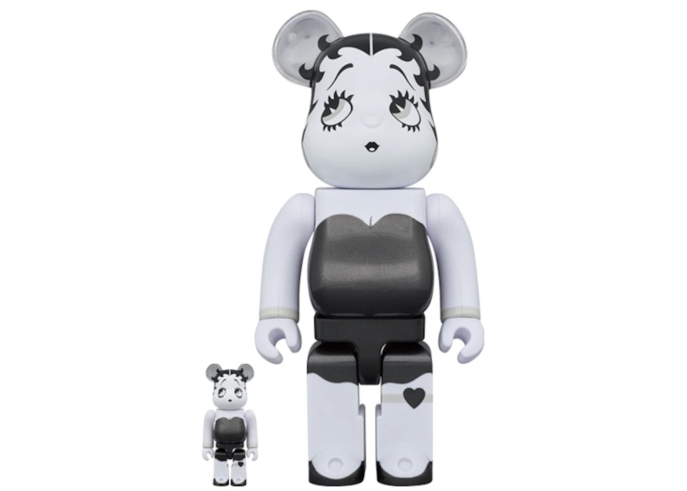 Bearbrick x Betty Boop 100% & 400% Set Black & White Ver.