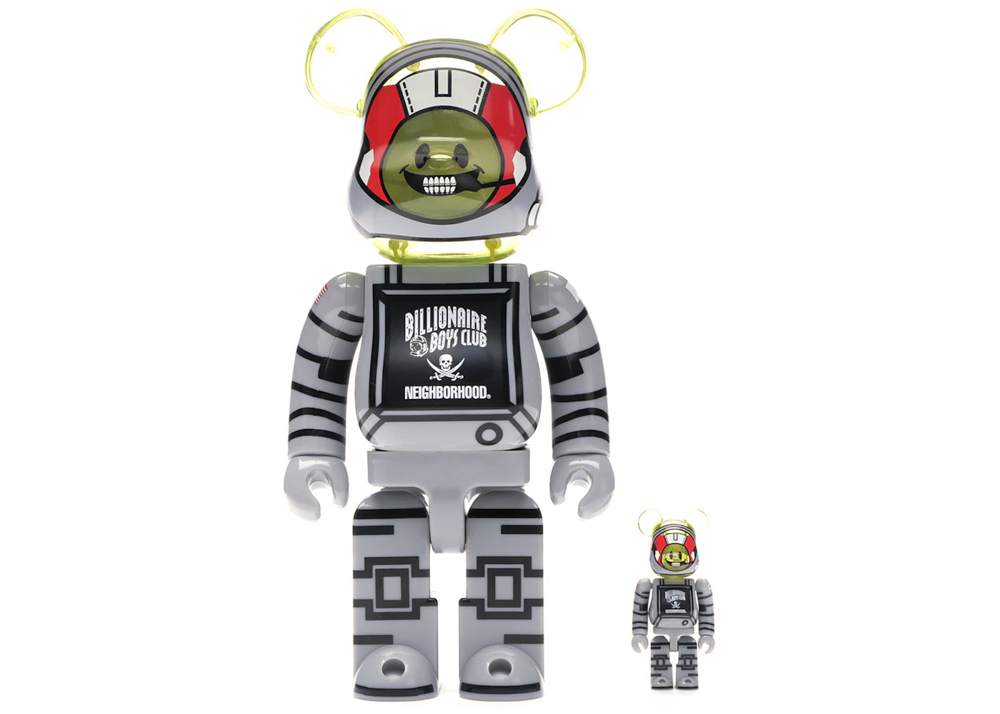 Bearbrick x Billionaire Boys Club x Neighborhood 100% & 400% Set White/Black