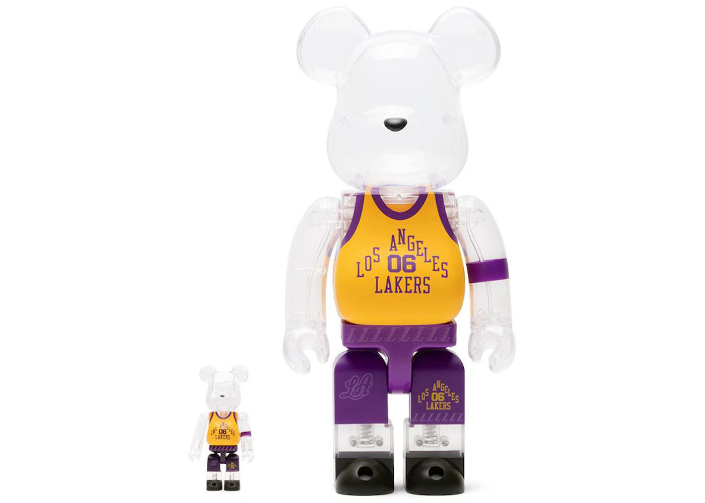 Bearbrick x Bodega x NBA Worldwide Respect Los Angeles Lakers 100% & 400% Set