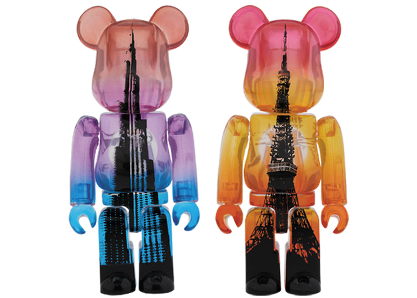 Bearbrick x Burj Khalifa Tokyo Tower 100% (set of 2) Black