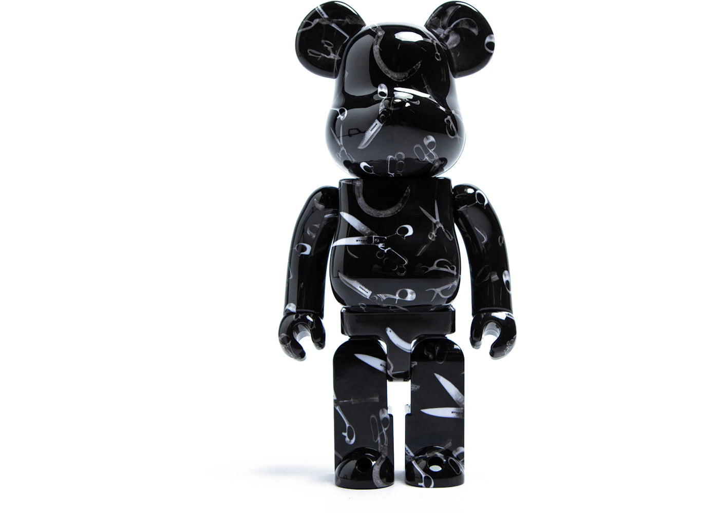 Bearbrick x Denham Scissor All Over Print 1000% Black