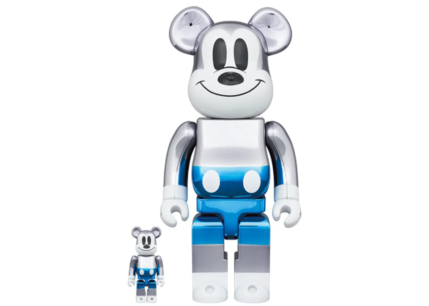 Bearbrick x Disney Fragmentdesign Mickey Mouse 100% & 400% Set Blue Ver.