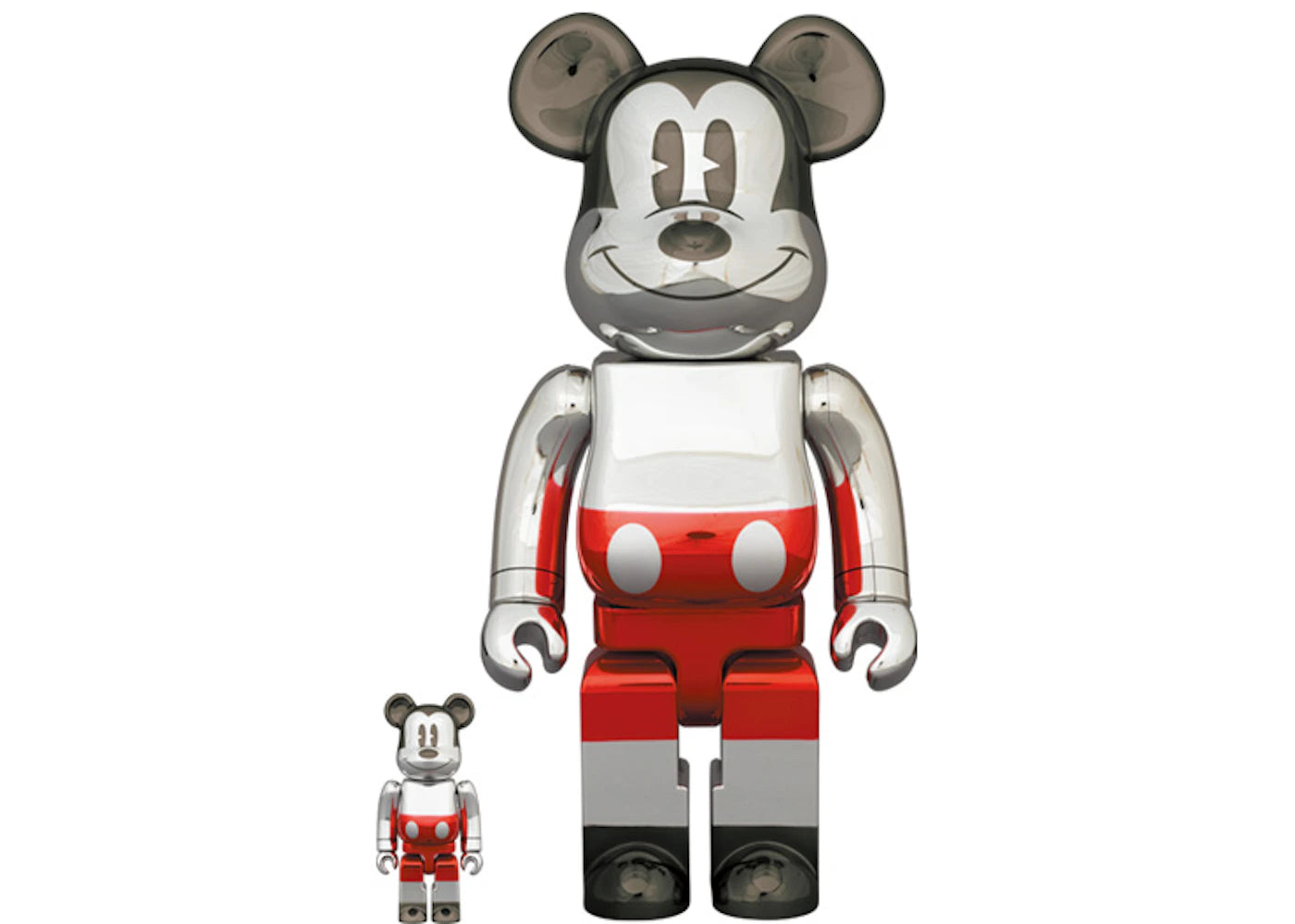 Bearbrick x Hajime Sorayama x Disney  Future Mickey Mouse (2nd Color Ver.) 100% & 400% Set