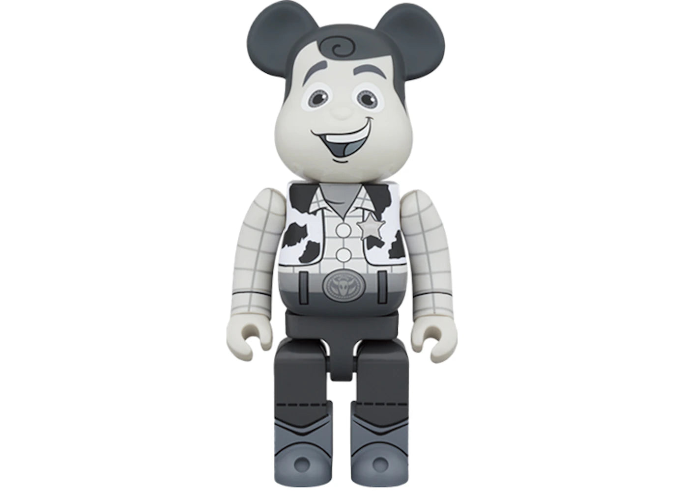 Bearbrick x Disney Woody 1000% B&W Ver.