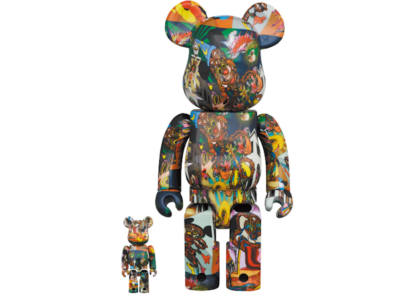 Bearbrick x Disney x Keiichi Tanaami Mickey Mouse 100% & 400% Set