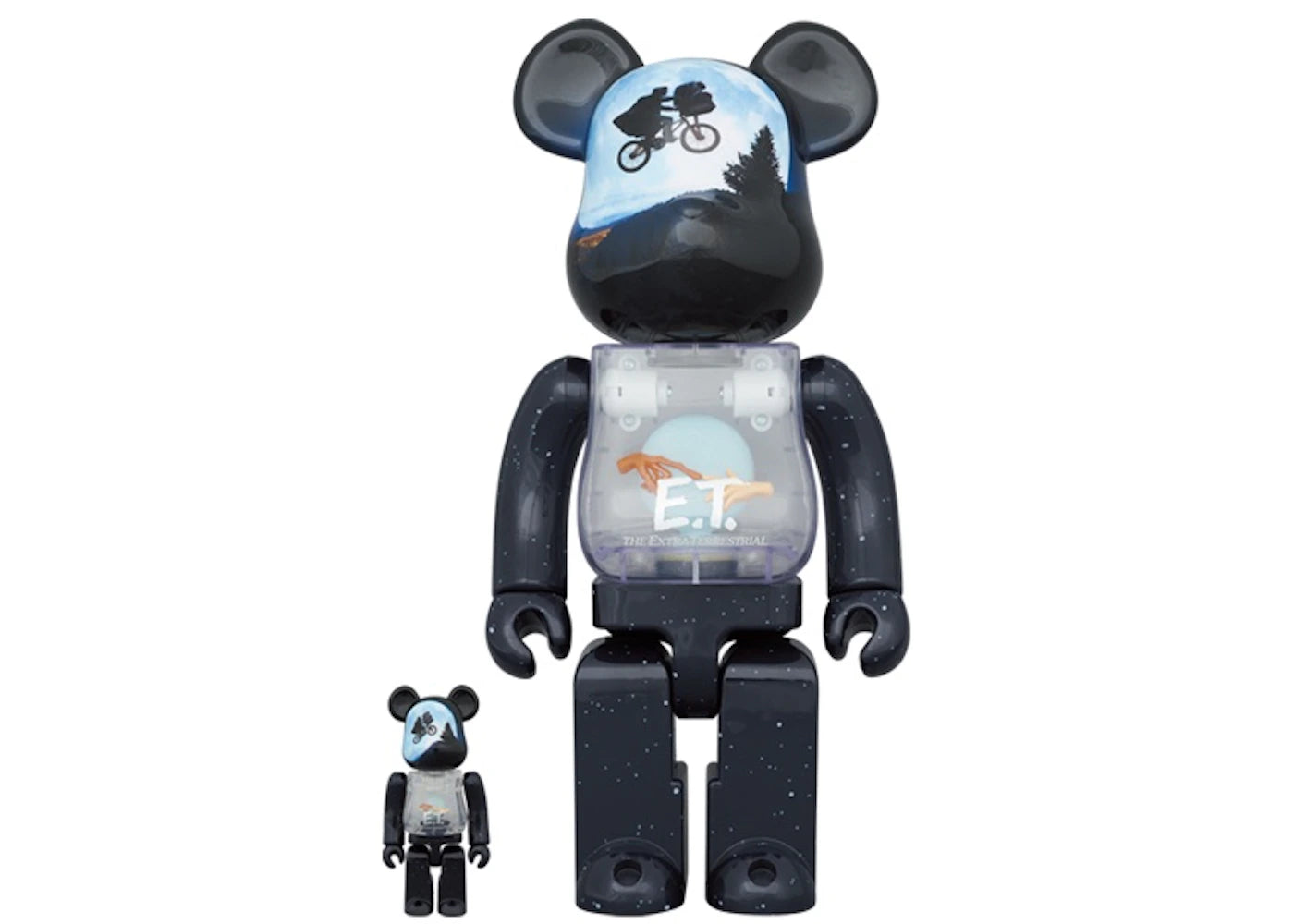 Bearbrick x E.T. Light Up Ver. 100% & 400% Set