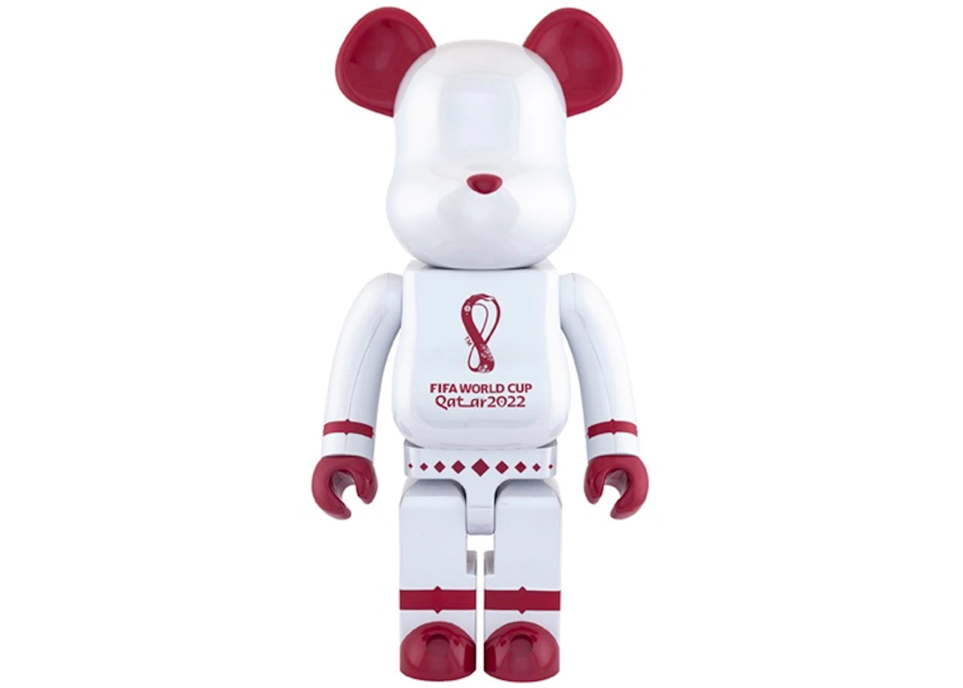 Bearbrick x FIFA World Cup Qatar 2022 1000% White Chrome