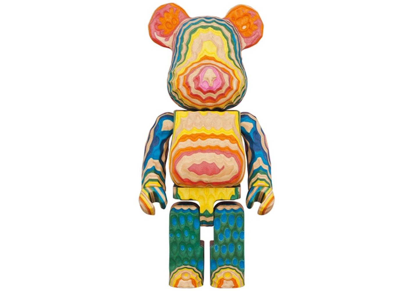 Bearbrick x Fragment Design Karimoku Haroshi Vertical Carved Wooden (2G Exclusive) 400%