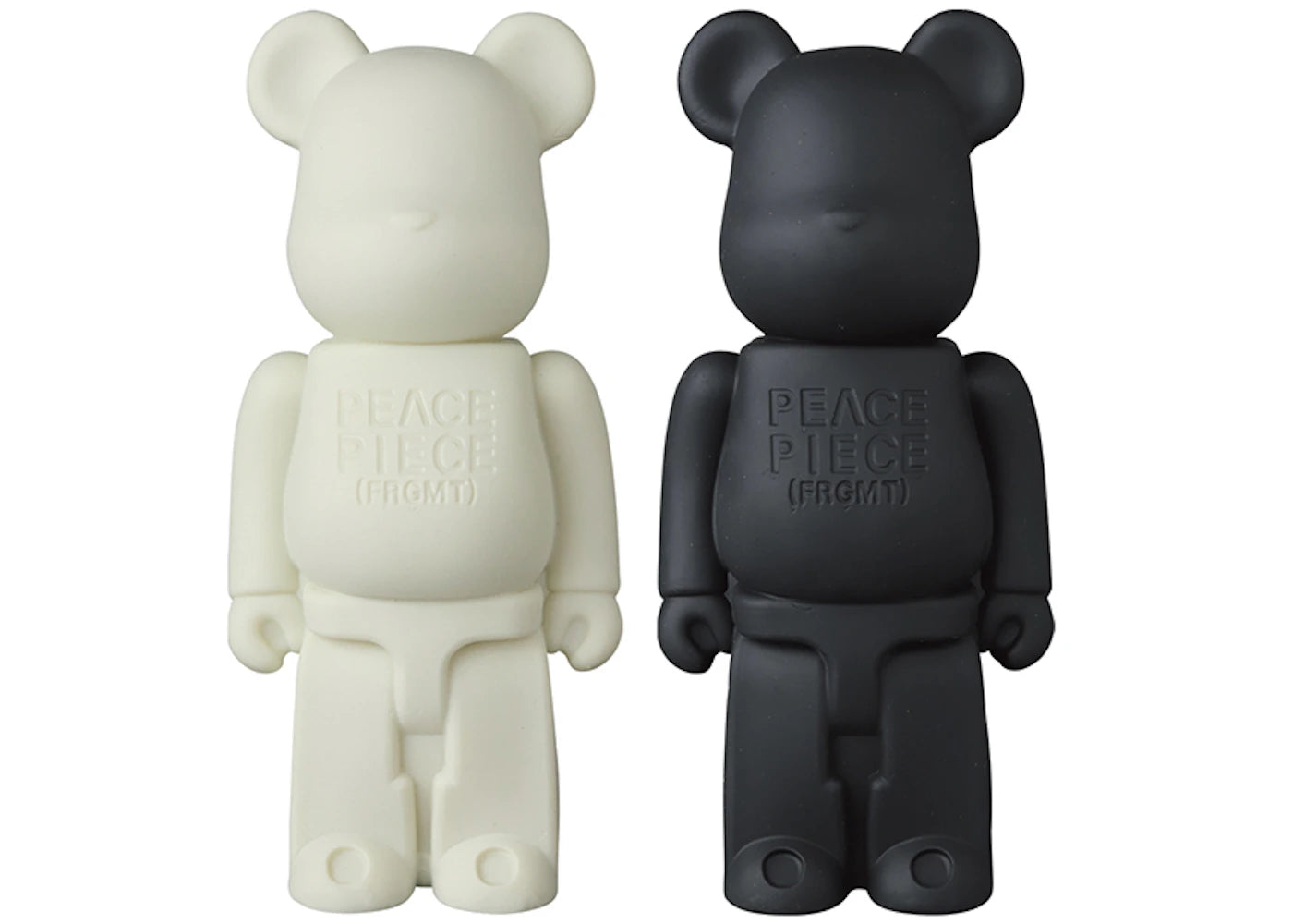 Bearbrick x Fragment Squeeze 200% Set of 2 Off White/Black