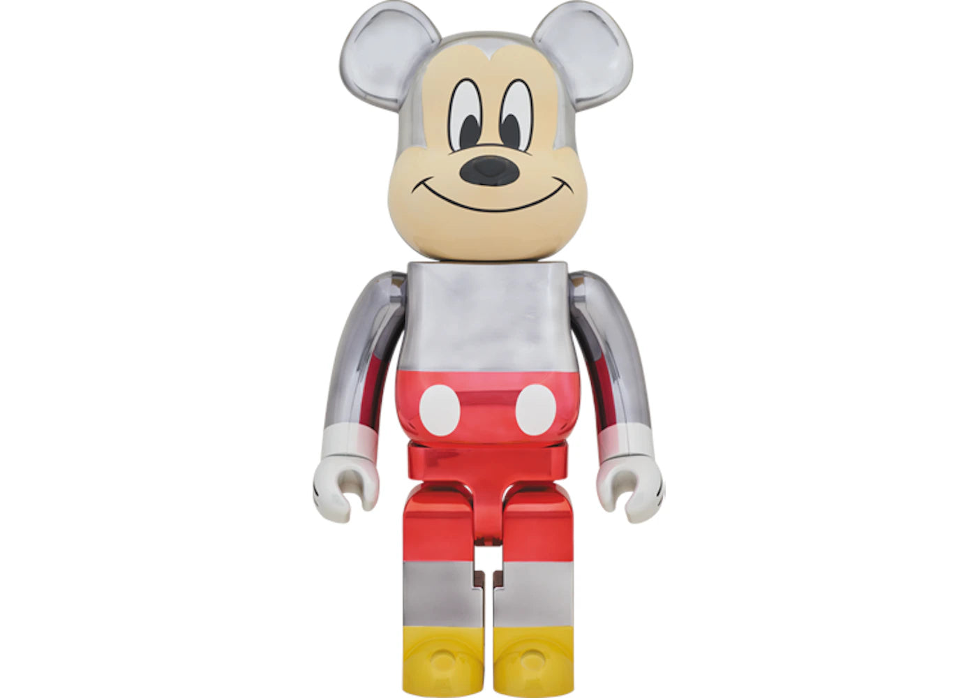 Bearbrick x Fragment Mickey Mouse Color Version 1000% Silver