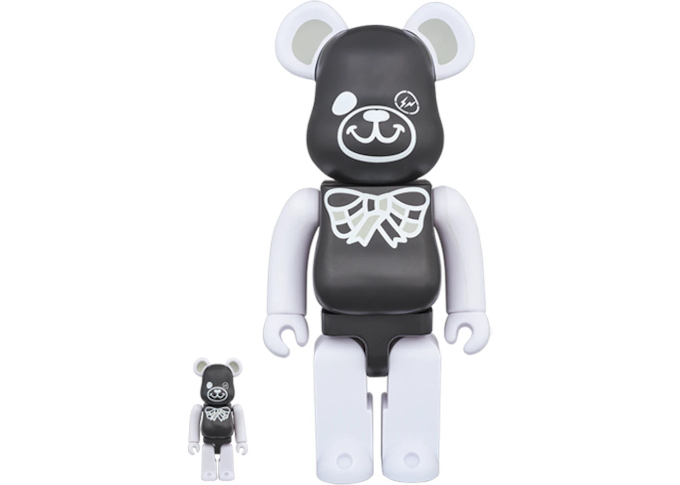 Bearbrick x Freemasonry x Fragment 100% & 400% Set Black