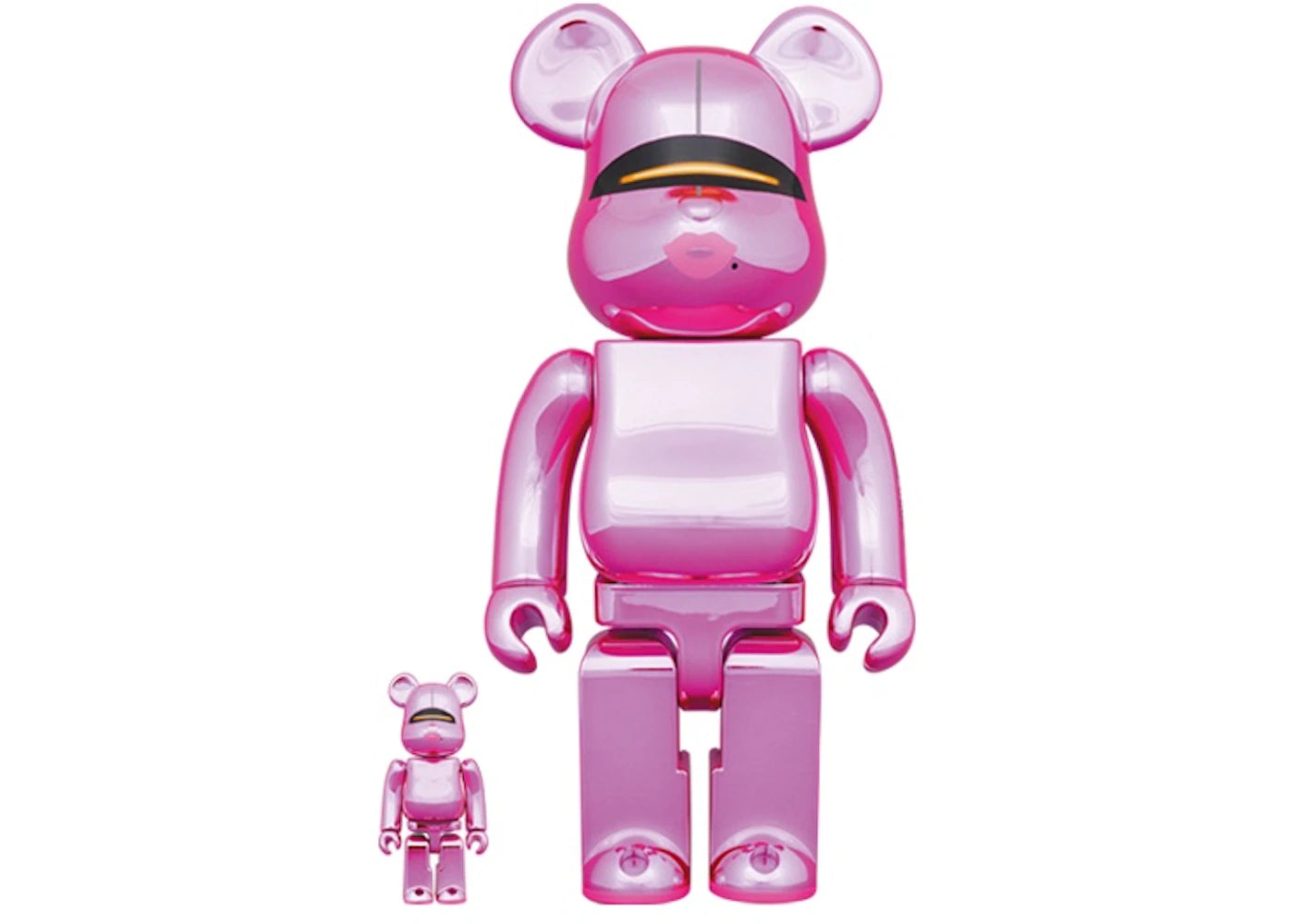 Bearbrick x Hajime Sorayama x 2G 100% & 400% Set Pink Gold Ver.