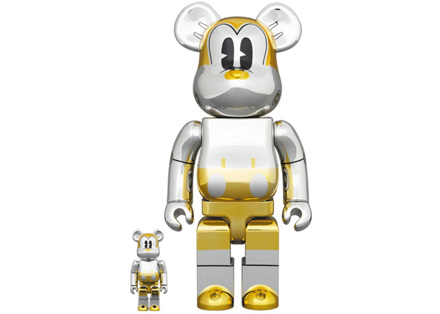 Bearbrick x Hajime Sorayama x Disney Future Mickey (2G Exclusive) 100% & 400% Set