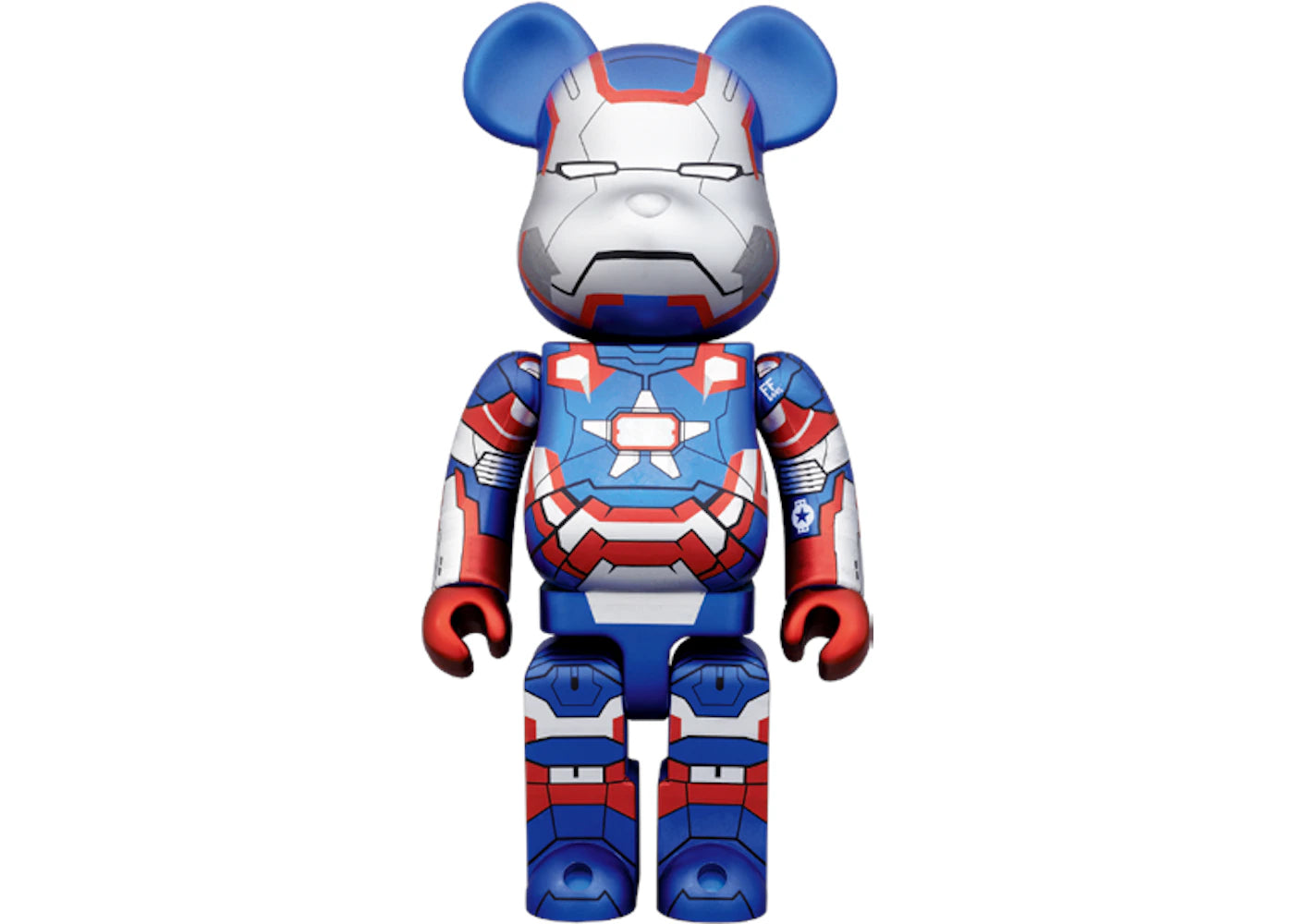 Bearbrick x Iron Man Iron Patriot 400% Blue