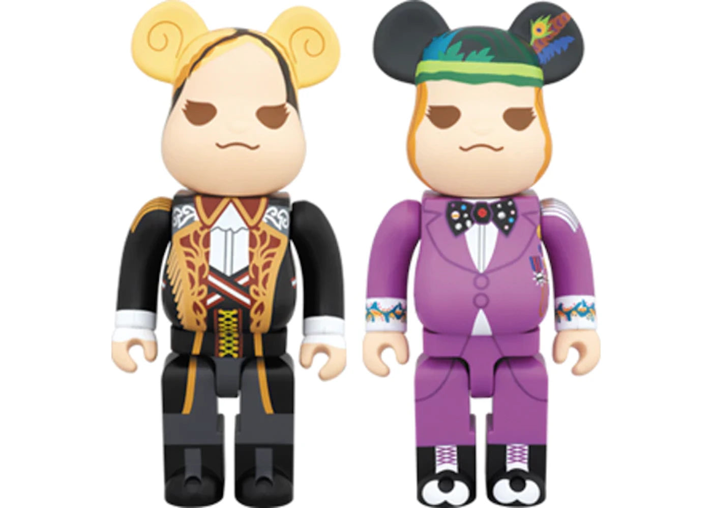 Bearbrick x Jang Keun Suk Zikzin Crishow I & II 100% (set of 2) Multi