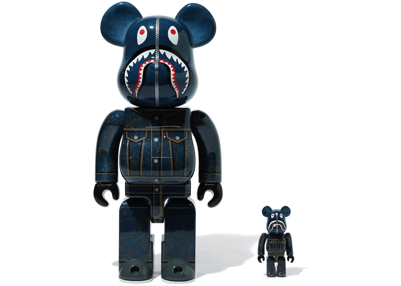 Bearbrick x BAPE x Levi's 100% & 400% Set