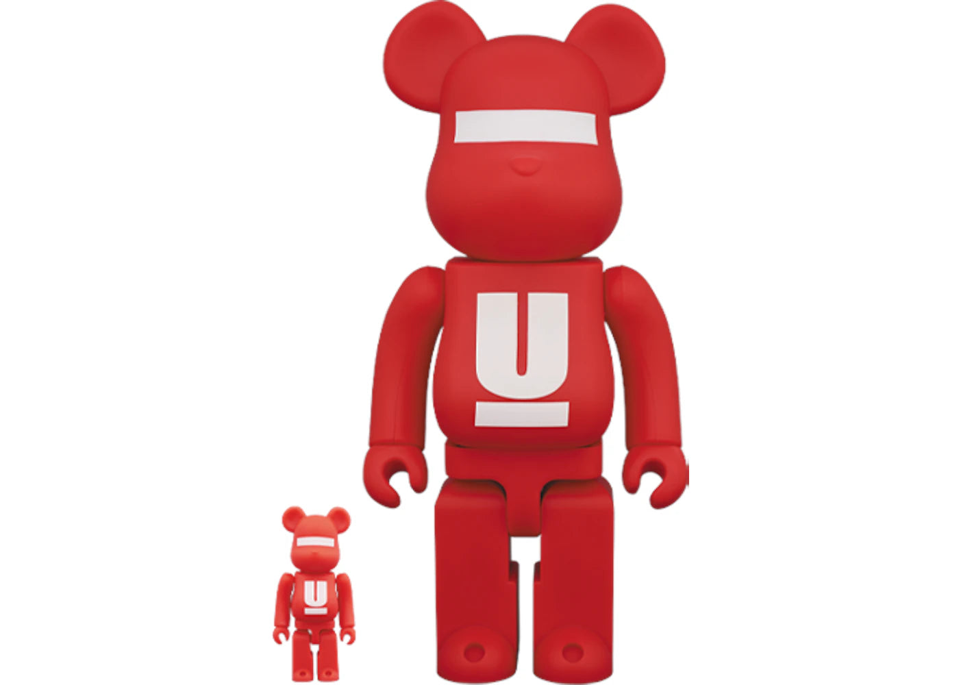 Bearbrick x MEDICOM UNDERCOVER LOGO 100% & 400% Set Red/White