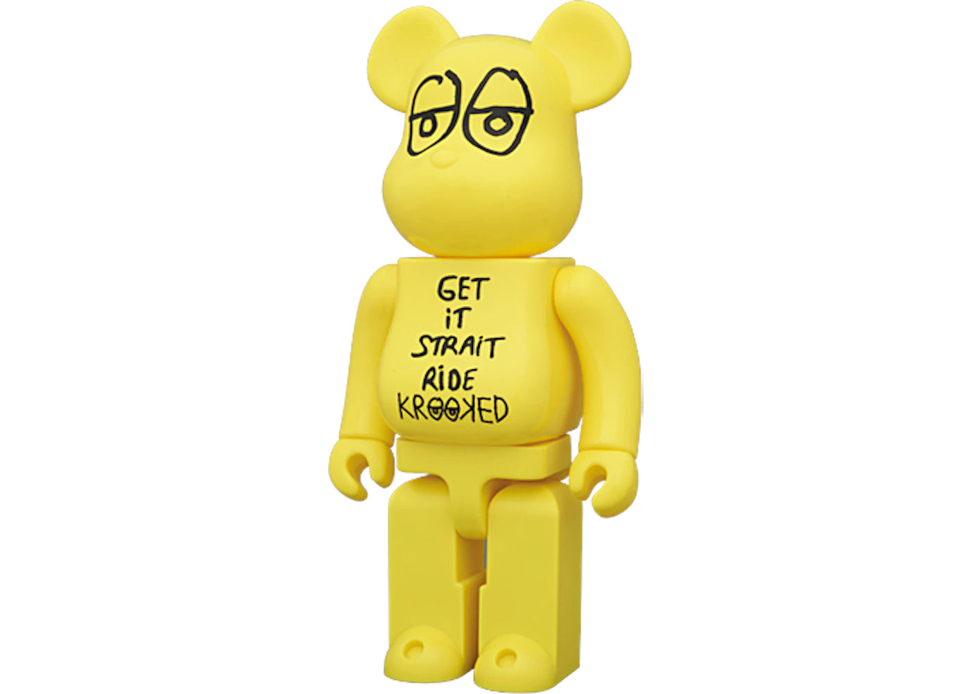 Bearbrick x Mark Gonzalez Crooked Skateboards 400% Yellow