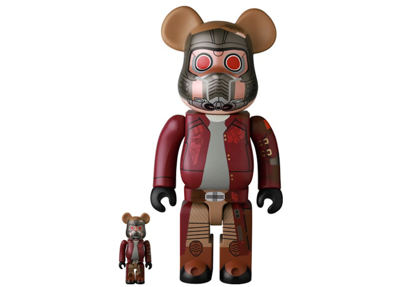 Bearbrick x Marvel Guardians of the Galaxy Vol. 3 Star-Lord 100% & 400% Set