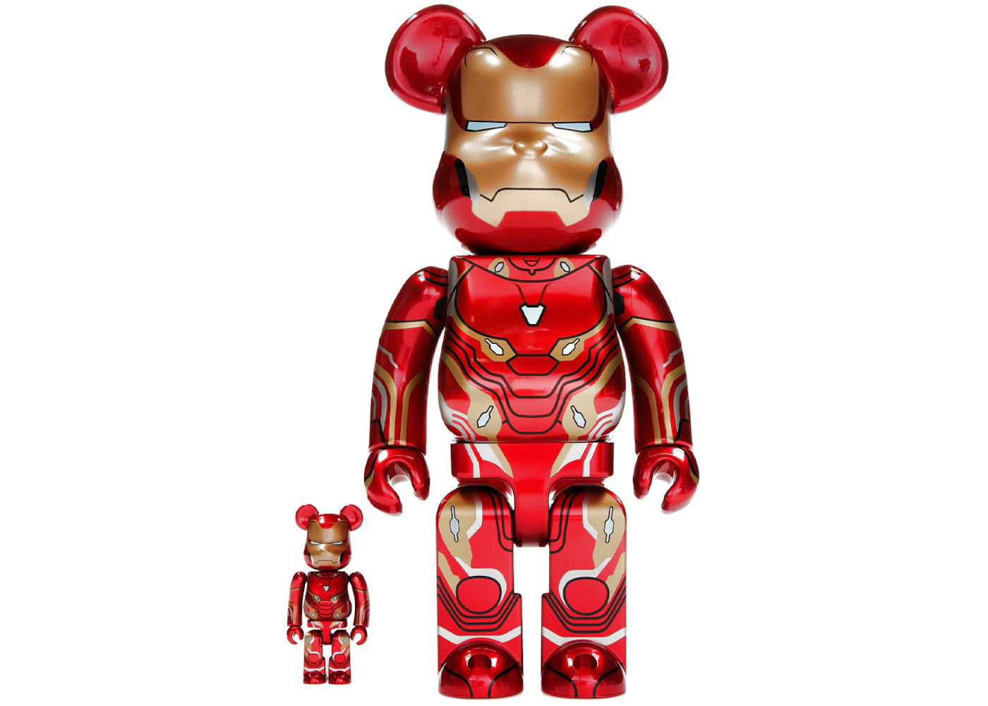 Bearbrick x Marvel Iron Man Mark 50 100% & 400% Set