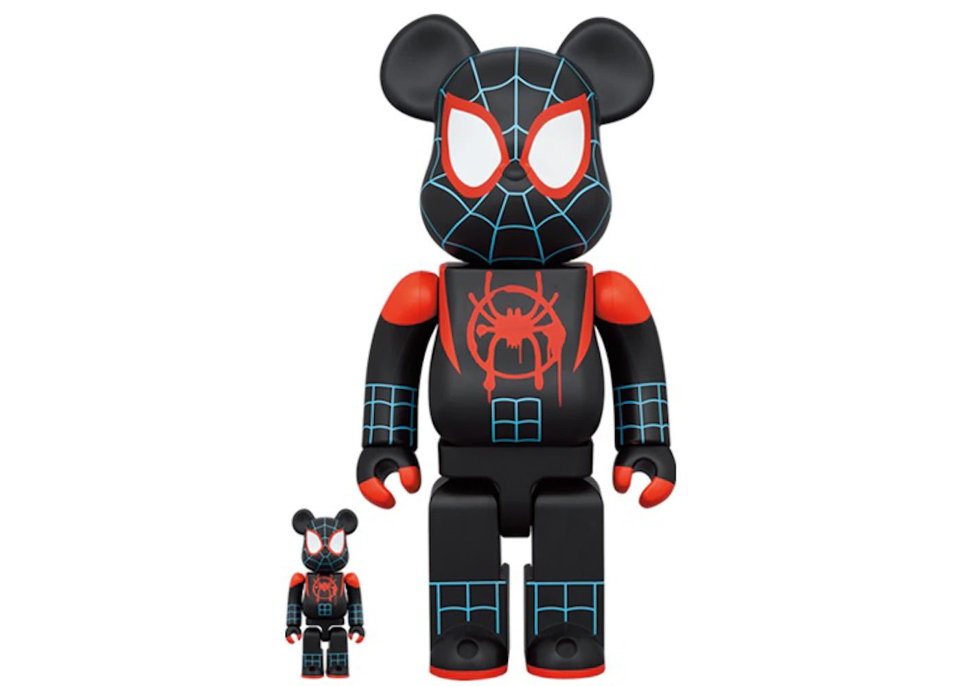 Bearbrick x Marvel Spider-Man: Into the Spider-Verse Miles Morales 100% & 400% Set