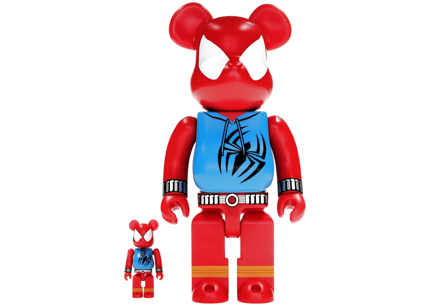 Bearbrick x Marvel Spider-Man Scarlet Spider 100% & 400% Set