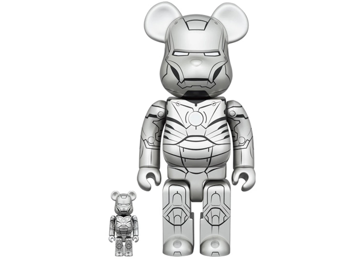 Bearbrick x Marvel The Infinity Saga Iron Man Mark II 100% & 400% Set